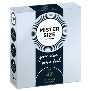 товар - Презервативи Mister Size - pure feel - 47 (3 condoms), товщина 0,05 мм