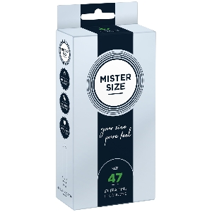 товар - Презервативи Mister Size - pure feel - 47 (10 condoms), товщина 0,05 мм