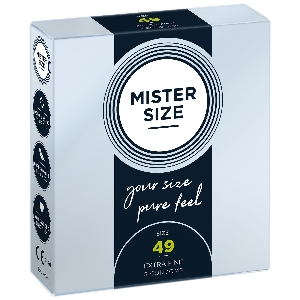 товар - Презервативи Mister Size - pure feel - 49 (3 condoms), товщина 0,05 мм