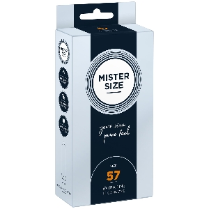 товар - Презервативи Mister Size - pure feel - 57 (10 condoms), товщина 0,05 мм