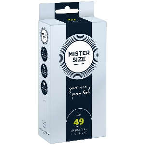 товар - Презервативи Mister Size - pure feel - 49 (10 condoms), товщина 0,05 мм