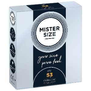 товар - Презервативи Mister Size - pure feel - 53 (3 condoms), товщина 0,05 мм
