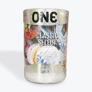 товар - Набір презервативів ONE Classic Select Contest Collection, 100 шт, зі змазкою, паковання-тубус