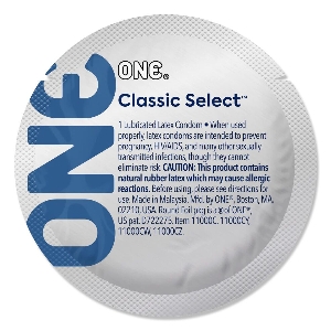товар - Презерватив ONE Classic Select Contest Collection, 1 шт, гладенький, зі змазкою, дизайнерське паковання