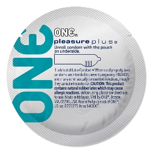 товар - Презерватив ONE Pleasure Plus, 1 шт, з ребристою ділянкою на кінці, зі змазкою