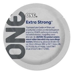 товар - Презерватив ONE Extra Strong, 1 шт, розширена форма, зі змазкою, підходить для анального сексу