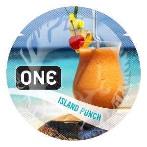 товар - Ароматизований презерватив ONE FlavorWaves Island Punch, 1 шт, запах тропічного коктейлю